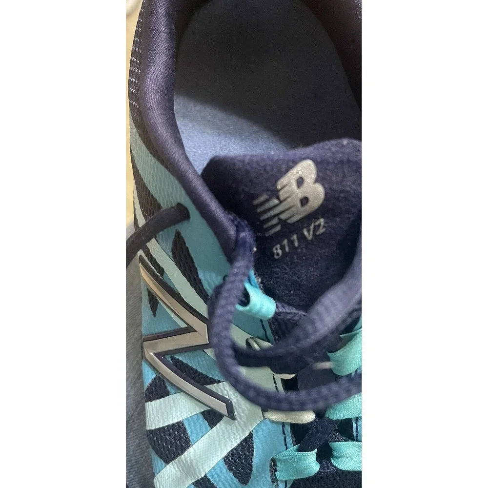 New Balance 811V2 Fantom Tape Cush Navy/Turq Running Shoes Women Sz 8 Sneakers